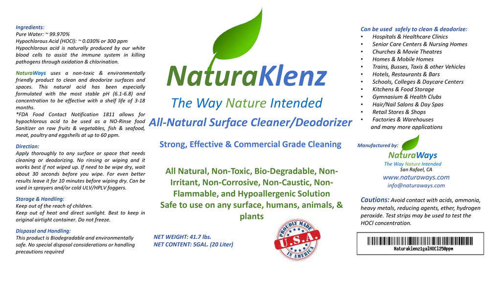 NaturaKlenz Surface Cleaner – Natural disinfectant and all purpose cleaner
